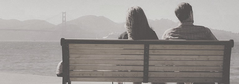 Couple sitting on a
bench
